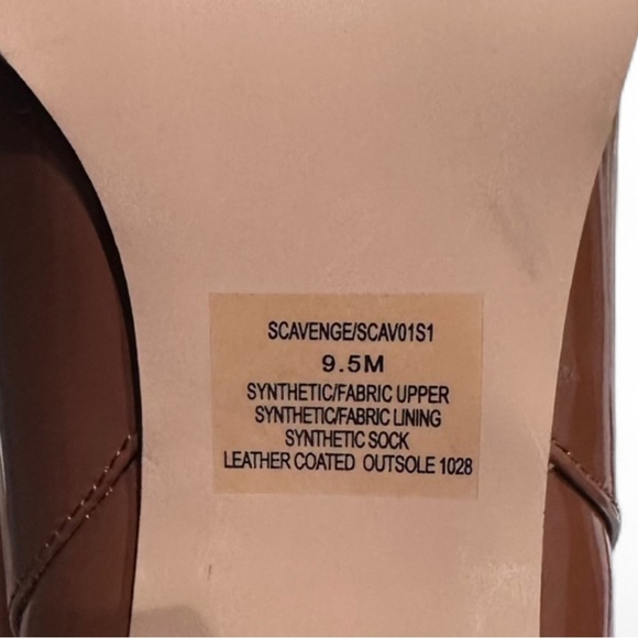 Line NewSteve Madden Shine Boots Cognac Pointed Toe Block Heel Slip On 9.5 - Picture 5 of 8